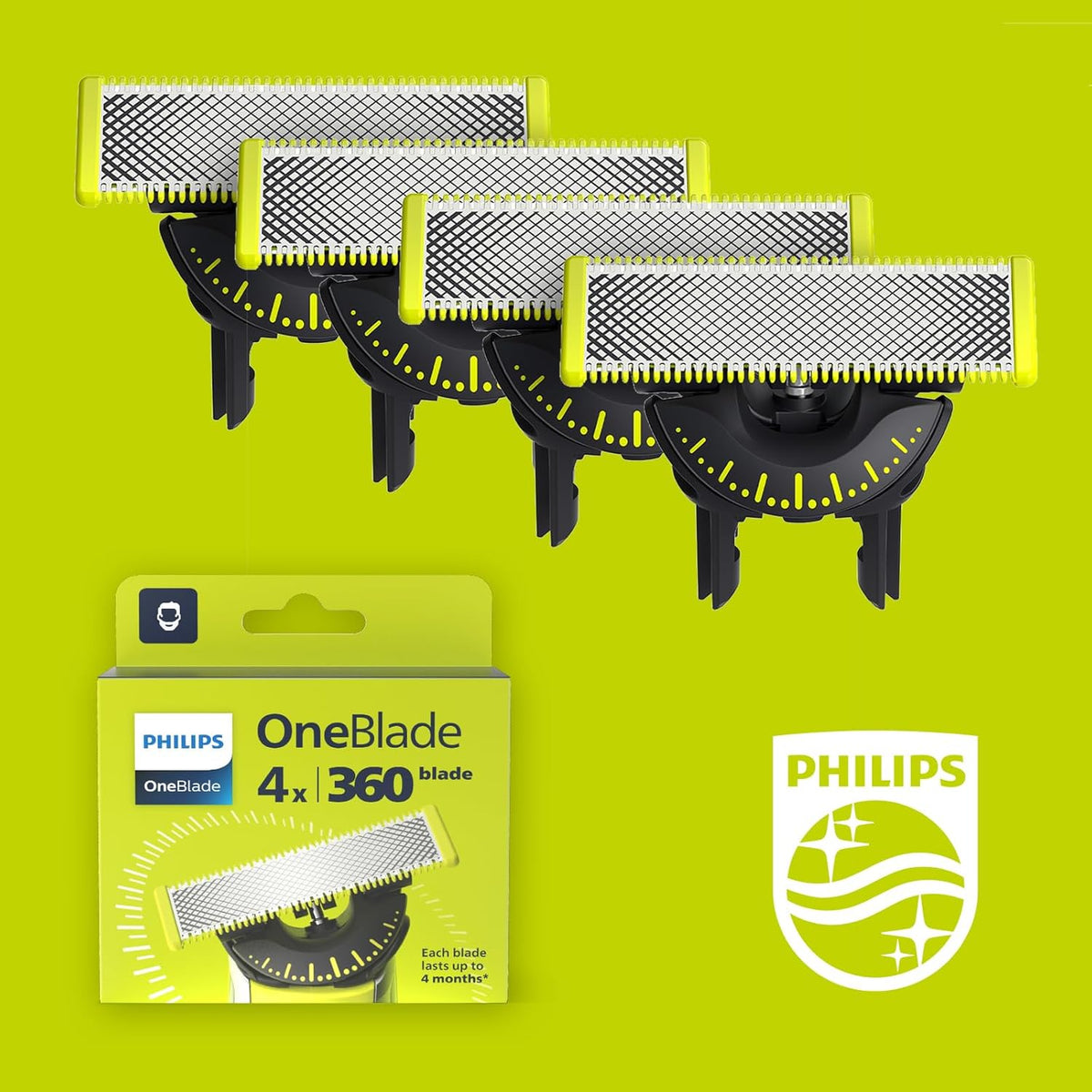 Philips OneBlade 360 Ersatzklingen 4er-Pack