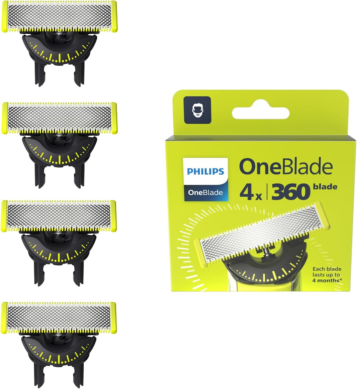 Philips OneBlade 360 Ersatzklingen 4er-Pack