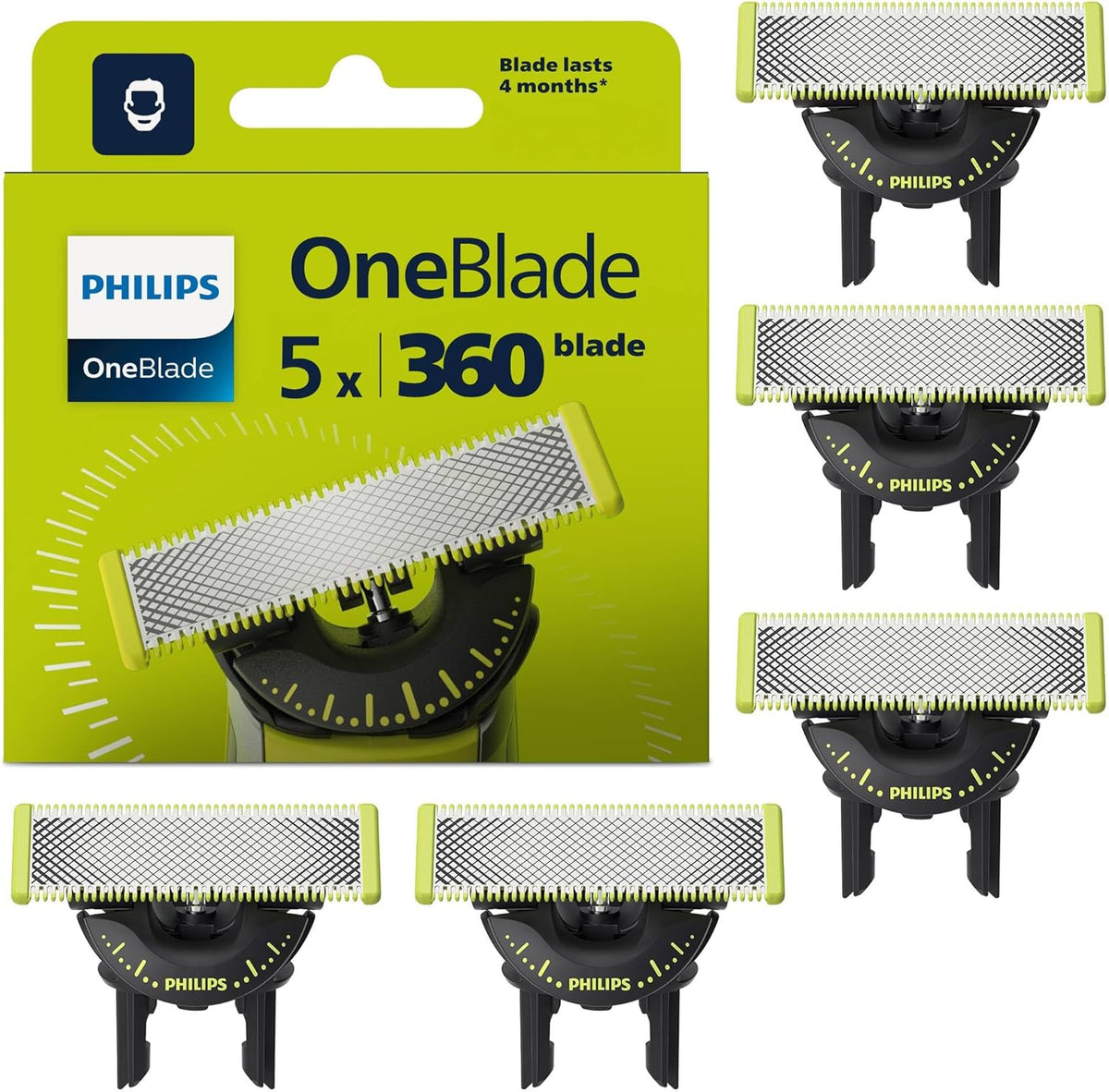 Philips OneBlade 360 Ersatzklingen 5er-Pack