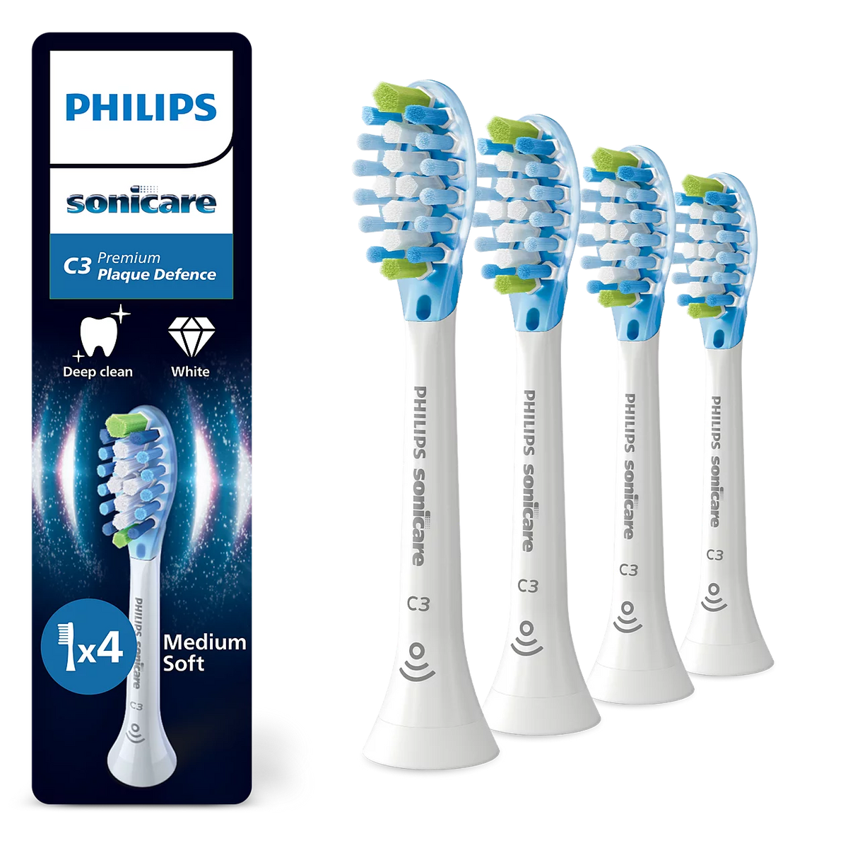 Philips Sonicare C3 Premium Plaque Defence Aufsteckbürsten Weiß